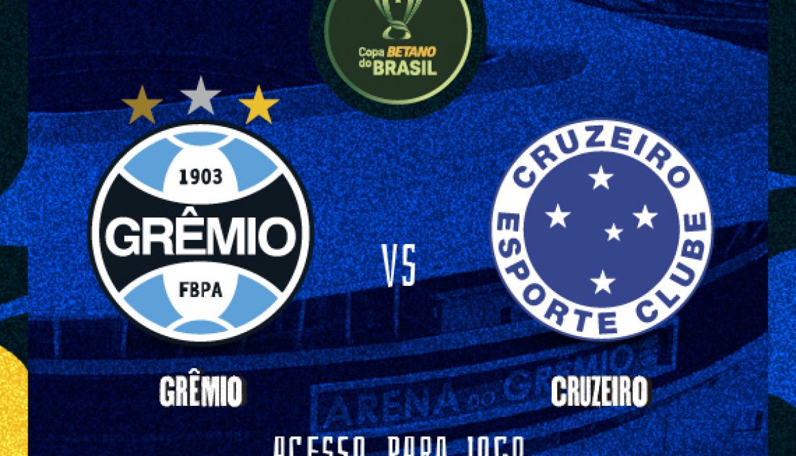Ingressos para o setor visitante já estão disponíveis para a partida entre Grêmio x Cruzeiro, no dia 14 de maio