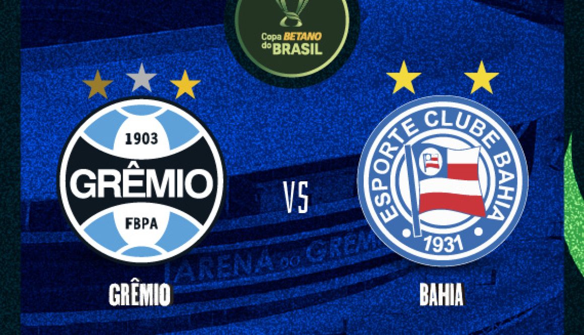 As vendas para Grêmio x Bahia iniciam nesta quarta-feira (05)